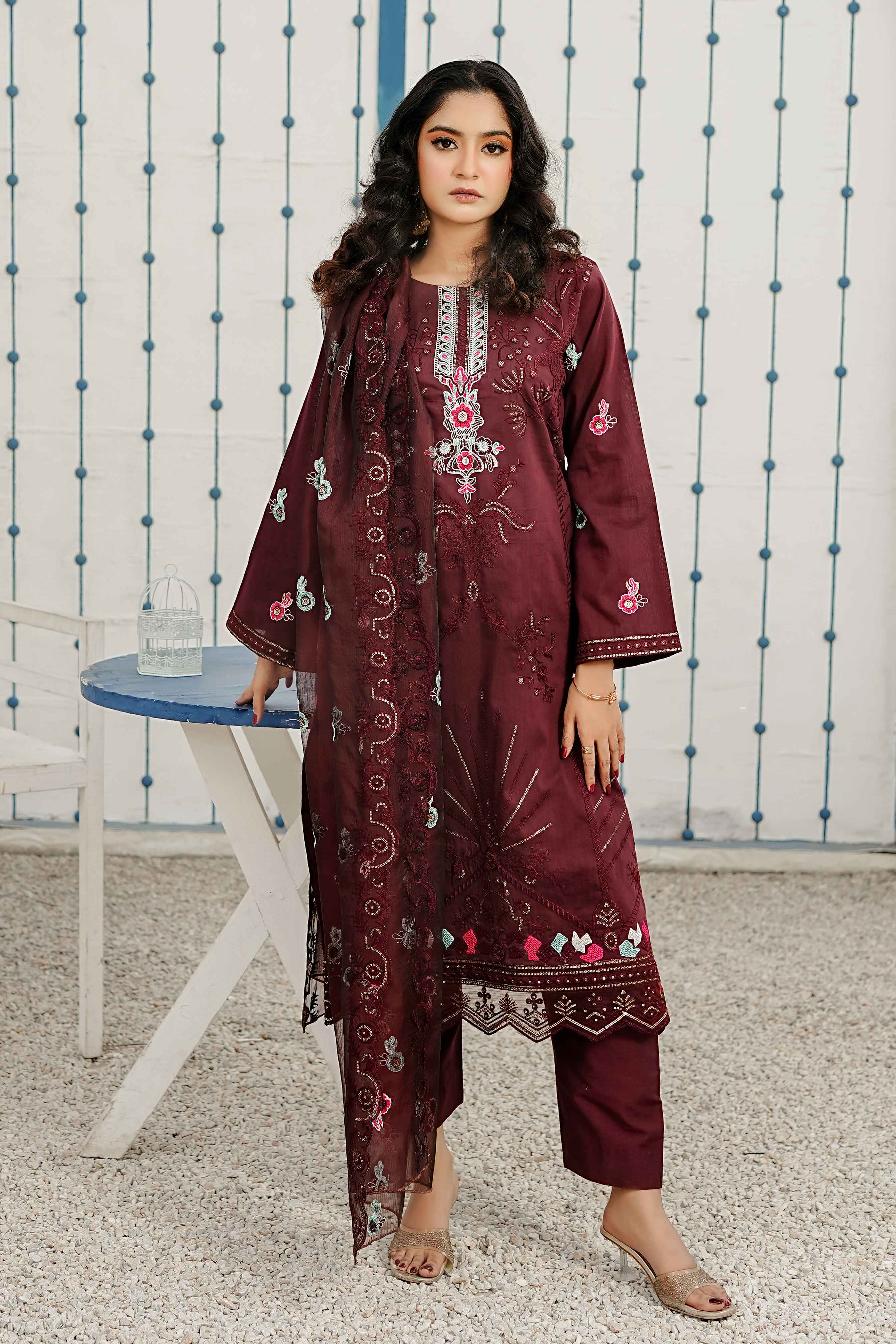 MAROON MONARCH Stitch